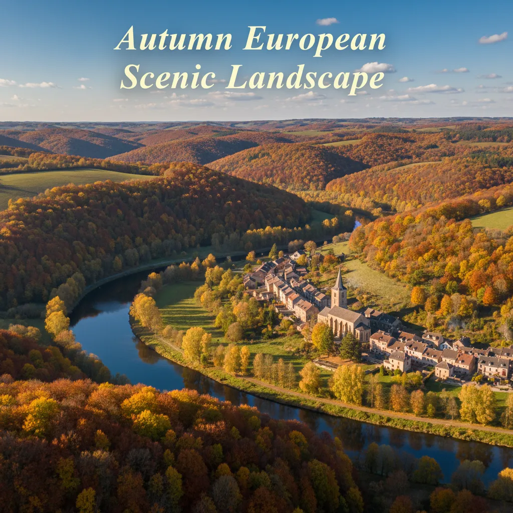 Autumn European scenic landscape