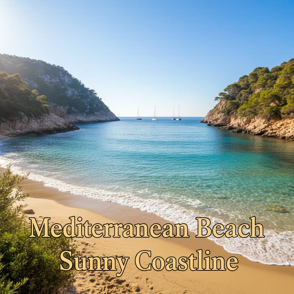 Mediterranean beach sunny coastline