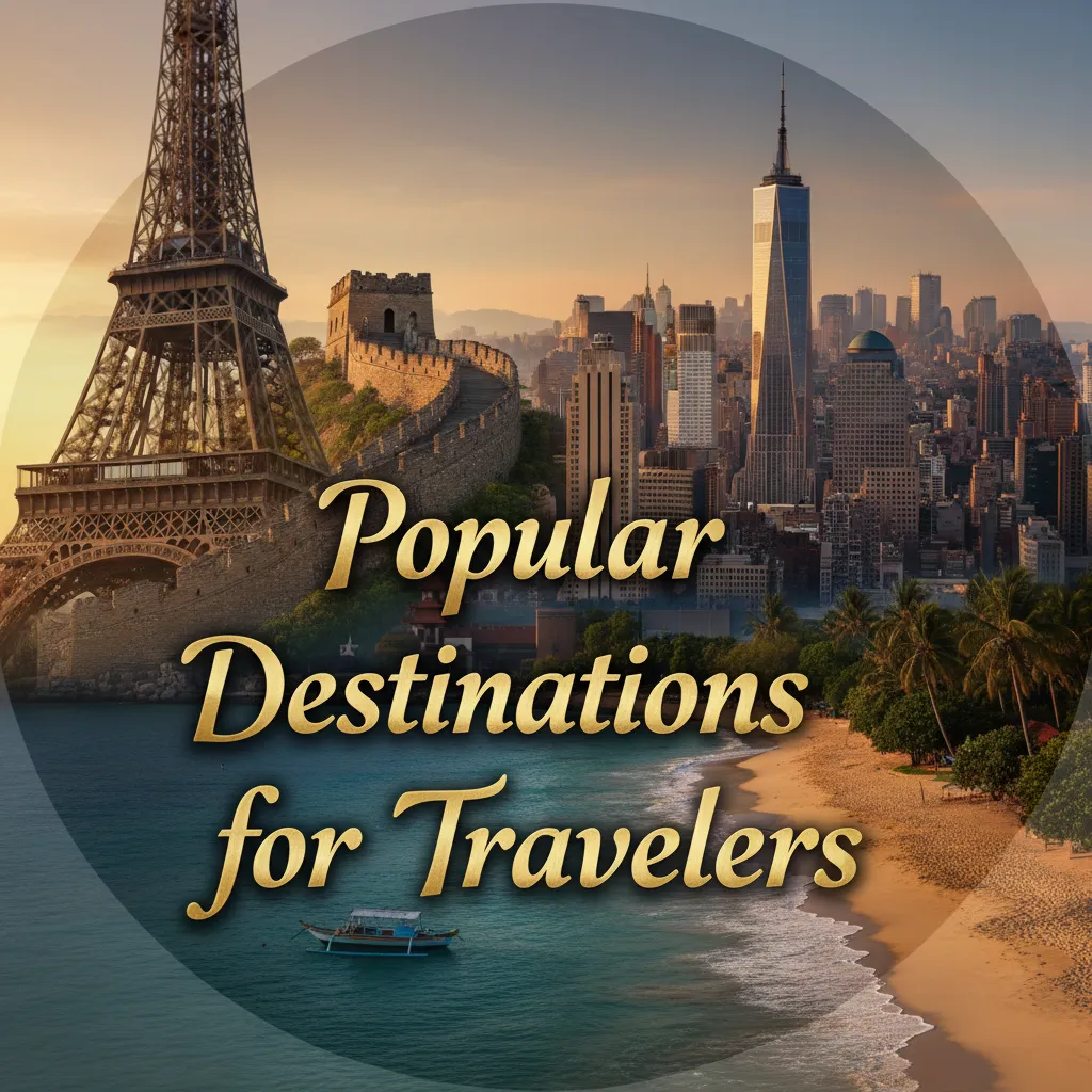 Popular destinations for travelers